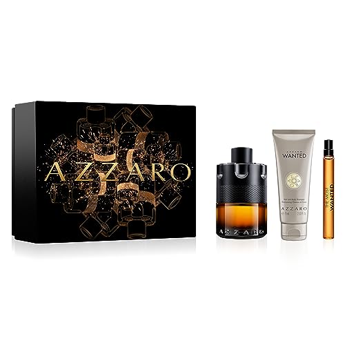3614274101485 - AZZARO THE MOST WANTED PARFUM – INTENSE MENS COLOGNE GIFT SET – 3-PIECE HOLIDAY SET INCLUDES FULL SIZE + TRAVEL SIZE FRAGRANCES + HAIR & BODY SHAMPOO – SPICY & SENSUAL COLOGNE FOR MEN - LASTING WEAR