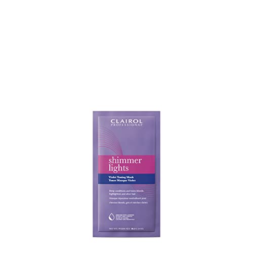 3616300099360 - CLAIROL PROFESSIONAL SHIMMER LIGHTS VIOLET TONING MASKDEEP CONDITIONS AND TONES DOWN BRASSINESS, COCONUT AND ARGAN OILS, 30ML, 1 OZ.