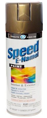 0036333004071 - SPEED E-NAMEL GOLD SPRAY PAINT, CASE OF SIX, 11 OZ CANS