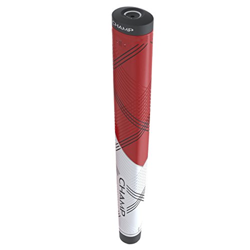 0036504311052 - CHAMP C1 PUTTER GOLF GRIP, HOT RED/WHITE, LARGE