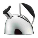0036588335005 - CALYPSO BASICS STAINLESS STEEL WHISTLING TEAKETTLE WITH BLACK RUBBER HANDLE