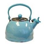 0036588607027 - RESTON LLOYD 60702 TURQUOISE - WHISTLING TEA KETTLE WITH GLASS LID