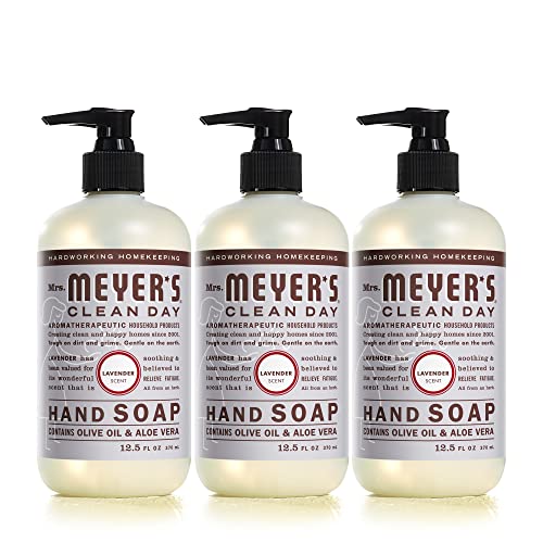 0366220749038 - MRS. MEYERS CLEAN DAY LIQUID HAND SOAP, CRUELTY FREE AND BIODEGRADABLE HAND WASH FORMULA MADE WITH ESSENTIAL OILS, LAVENDER SCENT, 12.5 OZ - PACK OF 3