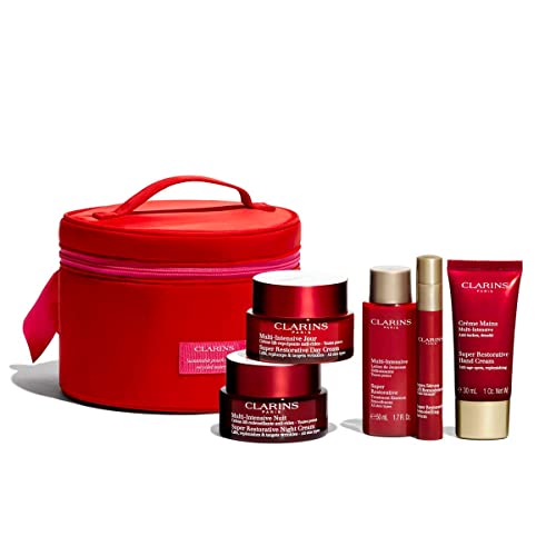 3666057090615 - CLARINS SUPER RESTORATIVE LUXURY COLLECTION | 6-PIECE HOLIDAY SKINCARE GIFT SET | ANTI-AGING | LIMITED EDITION
