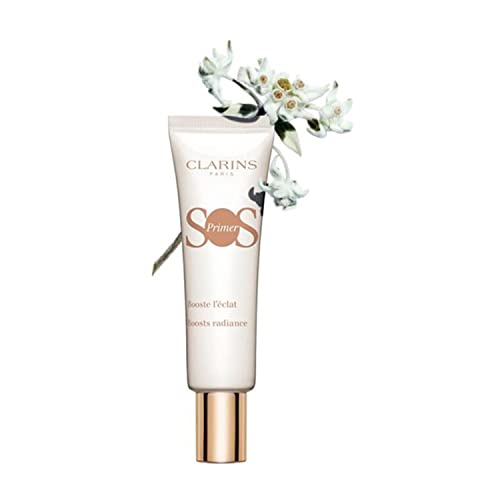 3666057133442 - CLARINS SOS MAKE-UP PRIMER WHITE| COLOR CORRECTING | 24H HYDRATION* |HYDRATING PRIMER | BLURS IMPERFECTIONS, BOOSTS RADIANCE, AND PREPS SKIN | ALL SKIN TYPES | 1.0 OUNCE
