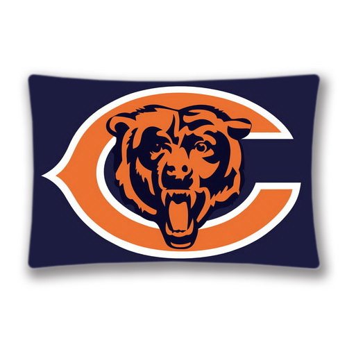 3667760045688 - GENERIC THROW PILLOW COVERS WITH NFL CHICAGO BEARS PATTERN DECORATIVE PILLOWCASE FOR SOFA BED 20X30 SIZE