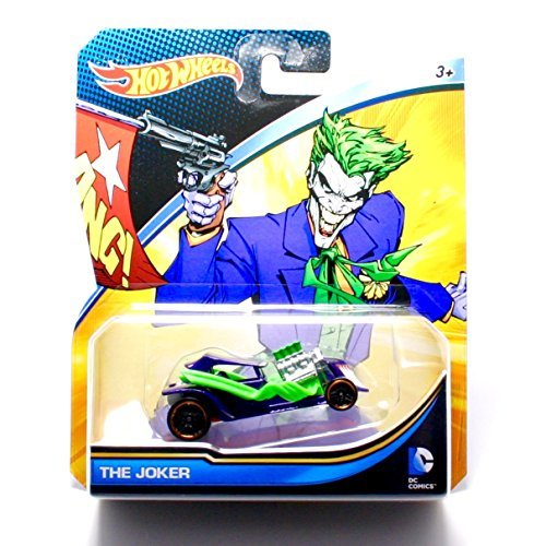 0036881440017 - THE JOKER * DC COMICS * 1:64 SCALE HOT WHEELS CHARACTER VEHICLE (NEW 2015 PACKAGING)