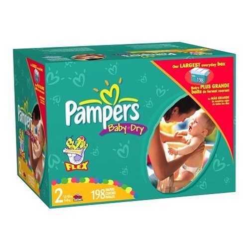 0037000094784 - PAMPERS BABY DRY DIAPERS, SIZE 2, 198-COUNT