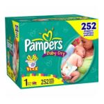 0037000161738 - GAMBLE PAMPERS BABY DRY DIAPERS VALUE BOX SIZE 1
