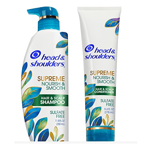 0037000175537 - HEAD & SHOULDERS SUPREME DRY SCALP CARE AND DANDRUFF TREATMENT SHAMPOO AND CONDITIONER BUNDLE, WITH ARGAN AND JOJOBA OIL, NOURISH AND SMOOTH HAIR AND SCALP