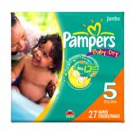 0037000262510 - BABY DRY DIAPERS SIZE 5 27 DIAPERS