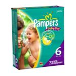 0037000262572 - GAMBLE PAMPERS BABY DRY DIAPERS SIZE 6 35+ LBS JUMBO 23 DIAPERS