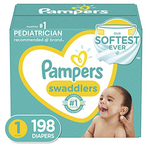 0037000276715 - DIAPERS NEWBORN/SIZE 1 (8-14 LB), 198 COUNT - PAMPERS SWADDLERS DISPOSABLE BABY DIAPERS, ONE MONTH SUPPLY