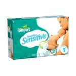 0037000280668 - PAMPERS SWADDLERS SENS SIZE 1 JUMBO PACK SENSITIVE 4X33 14 LB, 33 DIAPERS