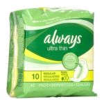 0037000349662 - THIN ULTRA MAXI PADS REGULAR WITH WINGS 10 PADS PACK 10 PADS