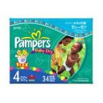 0037000420033 - BABY DRY DIAPERS SIZE 4 37 LB, 34 DIAPERS