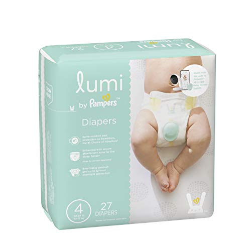 0037000641582 - LUMI BY PAMPERS DIAPERS SIZE 4, 27 COUNT, MEGA PACK - COMPATIBLE WITH THE LUMI PAMPERS SMART SLEEP SYSTEM (SOLD SEPARATELY)