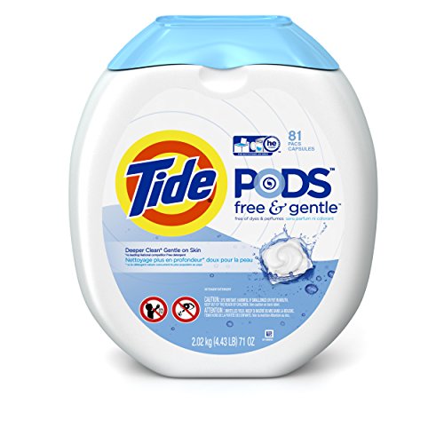 0037000670438 - TIDE PODS FREE & GENTLE HE TURBO LAUNDRY DETERGENT PACS 81-LOAD TUB