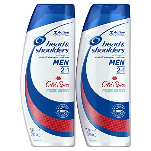 0037000716594 - HEAD AND SHOULDERS OLD SPICE PURE SPORT 2 IN 1 PURE SPORT DANDRUFF SHAMPOO AND CONDITIONER FOR MEN TWIN PACK, 2 COUNT