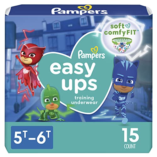 0037000724056 - PAMPERS EASY UPS TRAINING UNDERWEAR BOYS SIZE 7 5T-6T 15 COUNT