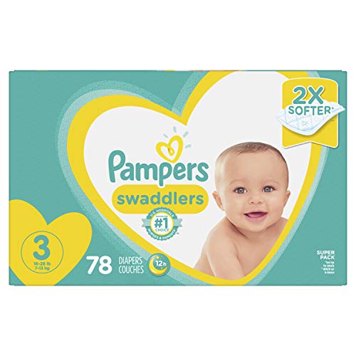 0037000749677 - PAMPERS PAMPERS SWADDLERS DIAPERS SIZE 3 78 COUNT, 78 COUNT