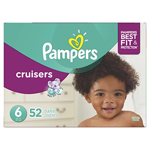 0037000752615 - PAMPERS PAMPERS CRUISERS DIAPERS SIZE 6 52 COUNT, 52 COUNT