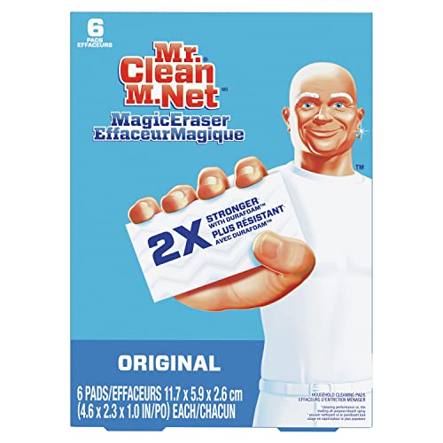 0037000790099 - MR. CLEAN MAGIC ERASER ORIGINAL CLEANING PADS WITH DURAFOAM, WHITE, 6 COUNT