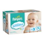 0037000824381 - GAMBLE PAMPERS SWADDLERS SENSITIVE DIAPERS SUPER PACK SIZE