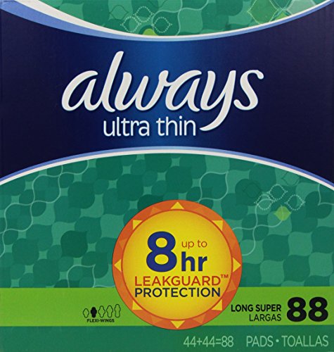 0037000847038 - ALWAYS ULTRA THIN LONG SUPER PADS WITH WINGS - 88 CT.