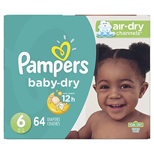 0037000862260 - PAMPERS BABY DRY DIAPERS SIZE 6 (PACK OF 1), 64 CT.
