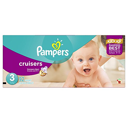 0037000862680 - PAMPERS CRUISERS DIAPERS, SUPER PACK, SIZE 3, 92 COUNT