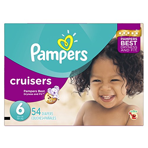 0037000862710 - PAMPERS CRUISERS DIAPERS SUPER PACK, SIZE 6, 54 COUNT