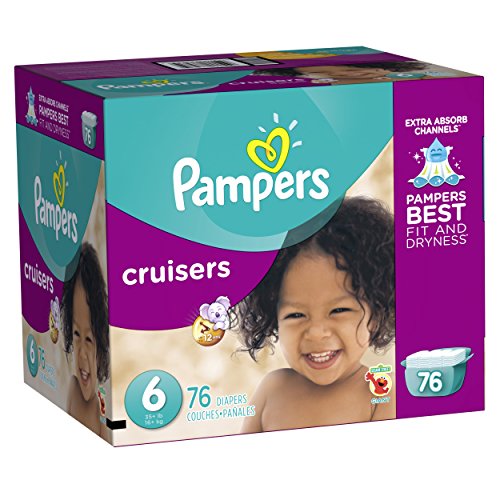 0037000862819 - PAMPERS CRUISERS DIAPERS GIANT PACK, SIZE 6, 76 COUNT