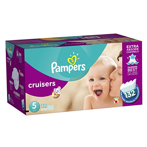 0037000862932 - PAMPERS CRUISERS DIAPERS ECONOMY PLUS PACK, SIZE 5, 132 COUNT