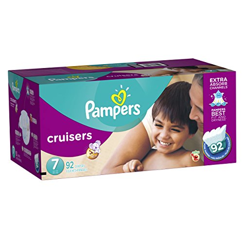 0037000862956 - PAMPERS CRUISERS DIAPERS, ECONOMY PLUS PACK, SIZE 7, 92 COUNT
