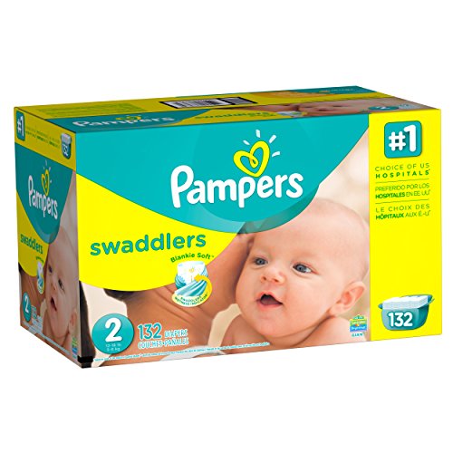 0037000863670 - PAMPERS SWADDLERS DIAPERS SIZE 2 GIANT PACK