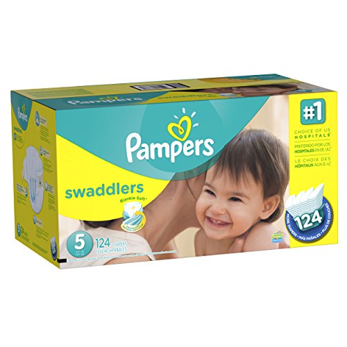 0037000863861 - PAMPERS SWADDLERS DIAPERS SIZE 5 ECONOMY PACK PLUS 124 COUNT