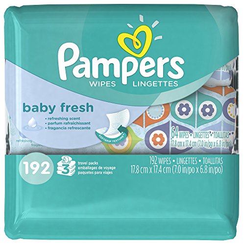 0037000870975 - PAMPERS BABY FRESH WIPES 3X TRAVEL PACK 192 COUNT