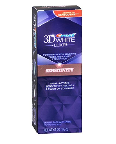 0037000873617 - CREST, 3D WHITE LUXE SENSITIVITY WHITENING PAMPERING MINT FLAVOR TOOTHPASTE - 4.1 OZ, PACK OF 2