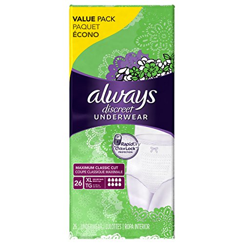 0037000887621 - ALWAYS DISCREET INCONTINENCE UNDERWEAR, MAXIMUM ABSORBENCY EXTRA - LARGE