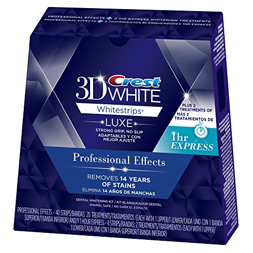 0037000890027 - CREST 3D WHITE LUXE WHITESTRIPS PROFESSIONAL EFFECTS 20 TREATMENTS + 3D WHITE WHITESTRIPS 1 HOUR EXPRESS 2 TREATMENTS - TEETH WHITENING KIT
