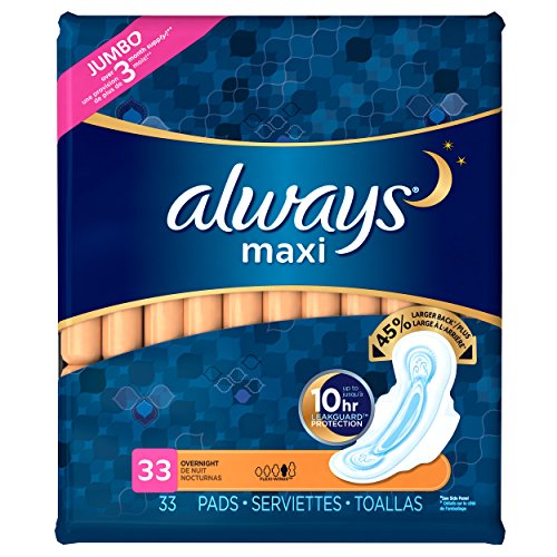 0037000890331 - ALWAYS MAXI PADS OVERNIGHT WITH FLEXI-WINGS LONG SUPER