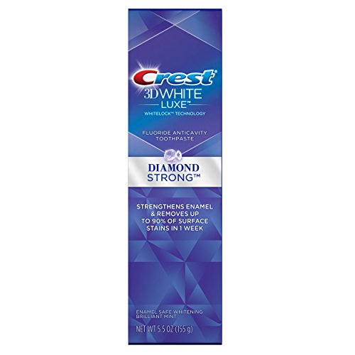 0037000892267 - CREST 3D WHITE LUXE DIAMOND STRONG WHITENING TOOTHPASTE, BRILLIANT MINT - 5.5 OZ
