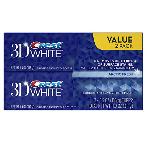 0037000892915 - CREST 3D WHITE ARCTIC FRESH ICY COOL MINT FLAVOR, WHITENING TOOTHPASTE, TWIN PACK, 5.5 OZ EACH