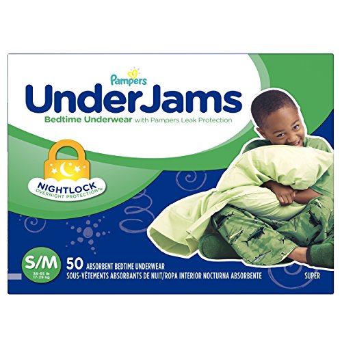 0037000929611 - PAMPERS UNDERJAMS BEDTIME UNDERWEAR BOYS,SIZE SMALL/MEDIUM DIAPERS, 50 COUNT