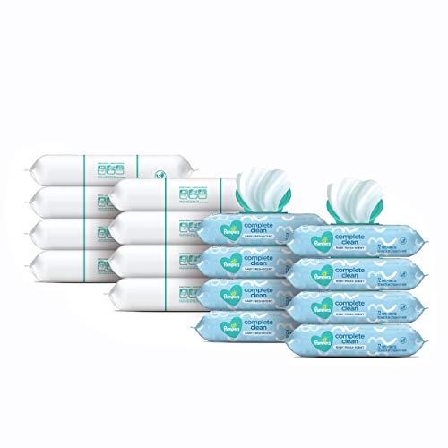 0037000990208 - BABY WIPES, PAMPERS COMPLETE CLEAN SCENTED BABY DIAPER WIPES, 8X POP-TOP PACKS AND 8 REFILL PACKS FOR DISPENSER TUB, 1152 TOTAL WIPES (PACKAGING MAY VARY)