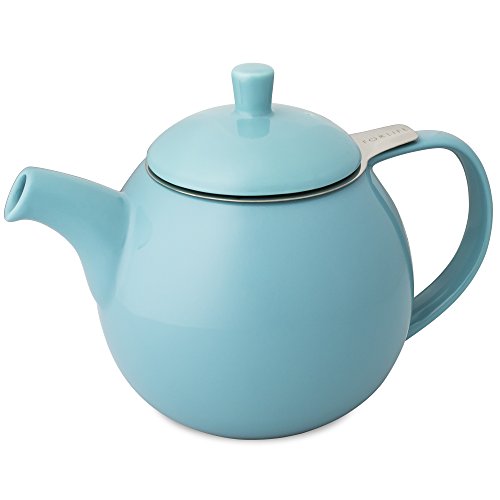 3700616407763 - FORLIFE CURVE 24-OUNCE TEAPOT WITH INFUSER, TURQUOISE