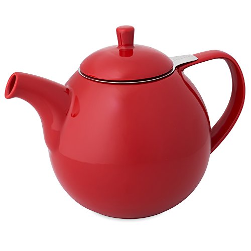 3700616407848 - FORLIFE CURVE 45-OUNCE TEAPOT WITH INFUSER, RED