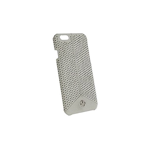 3700740361276 - MERCEDES-BENZ OFFICIAL PURE LINE GENUINE LEATHER PERFORATED HARD CASE FOR (IPHONE 6/6S) GRAY - MEHCP6PEGR