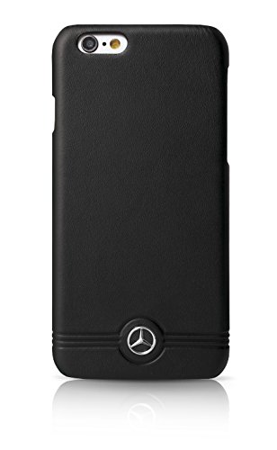 3700740361313 - MERCEDES-BENZ OFFICIAL PURE LINE GENUINE LEATHER FRONT GRILL HARD CASE FOR (IPHONE 6/6S) BLACK - MEHCP6EMSBK